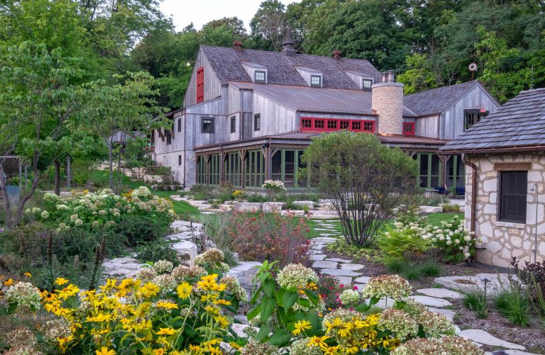 Stunning flower garden on a luxury estate in Lake Geneva, Wisconsin — Kane Brothers landscape design beyond Chicagoland